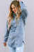 Sky Blue Vintage Washed Chest Pocket Denim Shirt