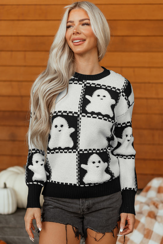 Magione di spalla a scacchi di Halloween Black Halloween