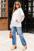 Significa per patchwork a manica in pizzo beige finto maglione fuzzy