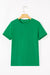 Tee de la tripulación de la tripulación de la llanura de color verde brillante brillante