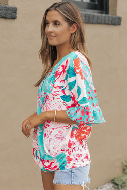 Camicetta per manica a manica a manica a manica a manica a manica a manica a manica a manica a taglio mista multicolori