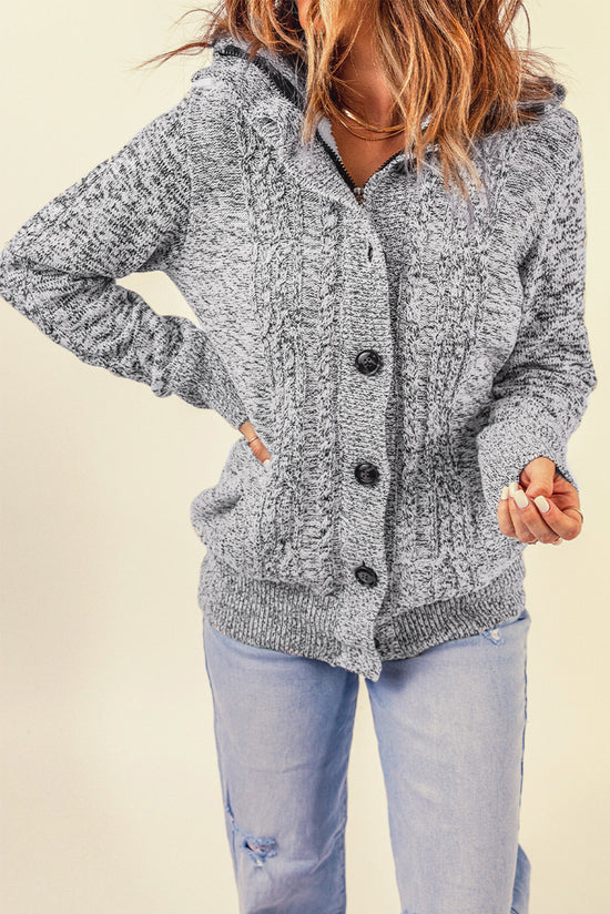 Cardigan con cappuccio con cappuccio a maniche lunghe rosse infuocate