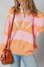 Stripe arancione collock mezza maglione oversize