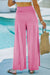 Pantalon détendu à la taille de la taille nouée nouée