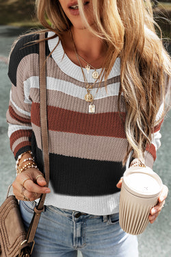 Camel Classic redond round colorblock mick suéter