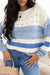 Maglione a manicotto a boccone a blu chiaro
