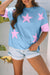 Camiseta de gran tamaño de la estrella de mezclilla de mezclilla de mezclilla aruba