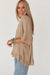Camiceuga a V sciolta beige leggera francese