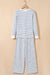 Sail Blue Striped Long Sleeve Top Drawstring Wide Leg Pants 2pcs Outfit