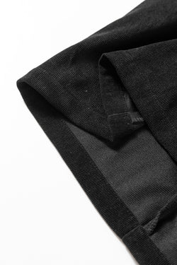 Mini abito a maniche lunghe con colletto a mezzo bottone in velluto a coste di farina d'avena