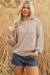 Pergamena con textura mista patchwork maglione a maniche soffice a maglia