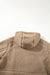 Pale Khaki Fleece zip up up cordon de casse-cordon