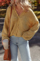Light French Beige Lantern Sleeve Capestrello V Neck Abbattina Cardigan