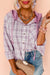 Pink Retwered Impresión suelta Cadacket con capucha abotonado