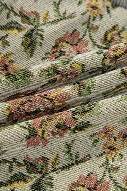 Giacca da camicia floreale retrò a costola di argilla