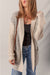 Tasche laterali a blocco colore aperto cardigan