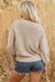 Pergamena con textura mista patchwork maglione a maniche soffice a maglia