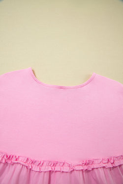 Menta verde brimele fritturato collo sciolto mini abito