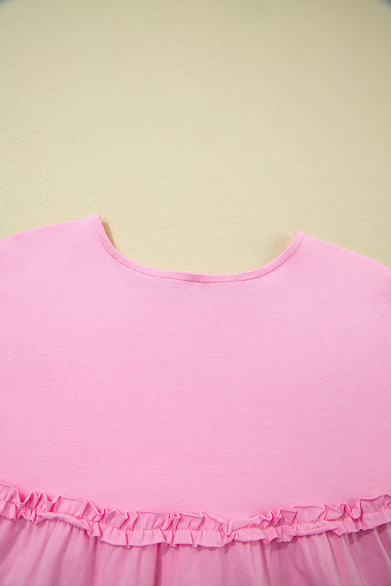 Menta verde brimele fritturato collo sciolto mini abito