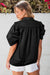 Camicia sciolta nera nitida manica