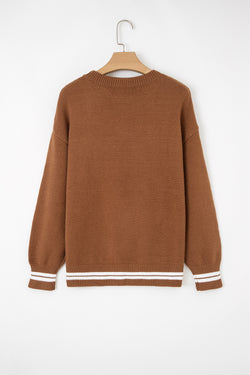 Caffè ci vediamo cowboy ricamato maglione grafico occidentale