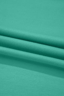 Meadow Mist Green Solid Sole Lo suelto V Neck Media manga y pantalones pantalones cortos