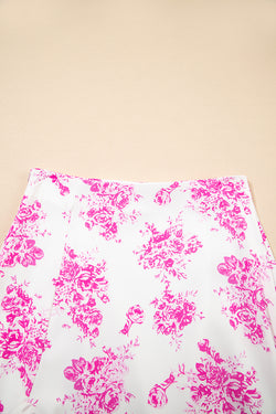 Sky Blue Boho Floral High Bruffer Maxi Skirt
