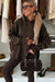 Felpa con spacco laterale patchwork scozzese