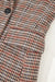Blazer de collar de solapa de pecho de pecho marrón