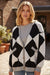 Black Colorblock Drop Shoulder Buttoned Loose Cardigan