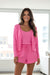 Bonbon Delicate Texture Cropped Cami Shorts and Cardigan 3pcs Lounge Set