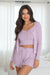 Bonbon Delicate Texture Cropped Cami Shorts and Cardigan 3pcs Lounge Set