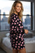 Pink Valentine Heart Shape Print Long Sleeve Top Shorts Lounge Set