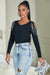 Black Diamond Chain Tassel Long Sleeve Bodysuit