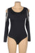 Black Diamond Chain Tassel Long Sleeve Bodysuit