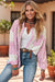 Pink Leopard Striped Western Casual Shirt