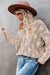 Black Crochet Knit Ribbed Hem Hollow-out Sweater