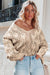 Black Crochet Knit Ribbed Hem Hollow-out Sweater
