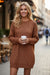 Robe de pull en vrac en tricot de câble à café