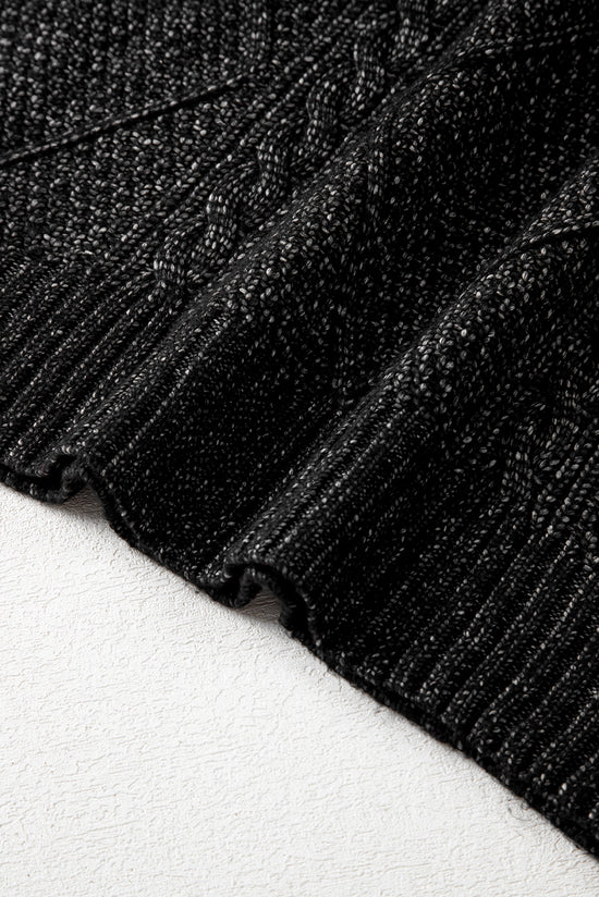 Robe de pull en vrac en tricot de câble à café