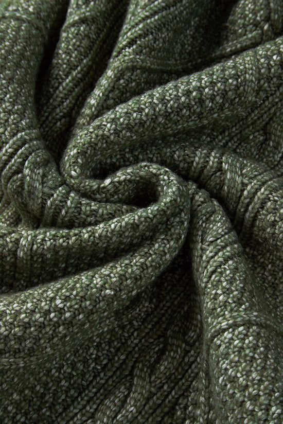 Robe de pull en vrac en tricot de câble à café