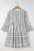 Stripe negro V Campana de cuenco Campana Mini Vestido *