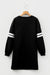 Fiery Red Varsity Contrast Banded Sleeve Shift Sweatshirt Dress