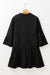 Chambray arruffato a 3/4 maniche a livello a V Mini abito