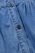 Chambray arruffato a 3/4 maniche a livello a V Mini abito
