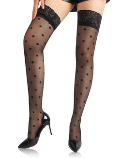 Wholesale Black Spot Lace Sexy Stocking