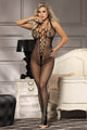 Halter Sexy Neck Open Back Netted Bodystocking