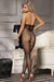 Halter Sexy Neck Open Back Netted Bodystocking
