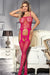 Crotchless Fishnet Rosy Bodystocking