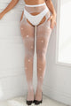 Sexy Rhinestone Crotchless Fishnet Pantyhose